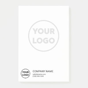 Custom Business Logo Contact Info Large Faded Logo Post-it Notes
