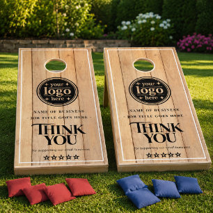 Custom Business Logo Cornhole Boards Personalize Set