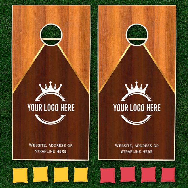 Custom Business Logo Cornhole Set - Two Tone Wood (Creator Uploaded)