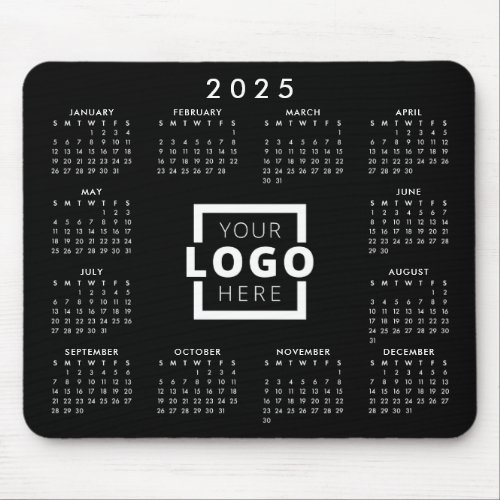 Custom Business Logo Corporate 2025 Calendar Mouse Pad