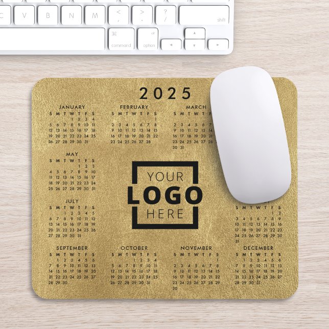 Custom Business Logo Corporate 2025 Calendar Mouse Pad (Creator Uploaded)
