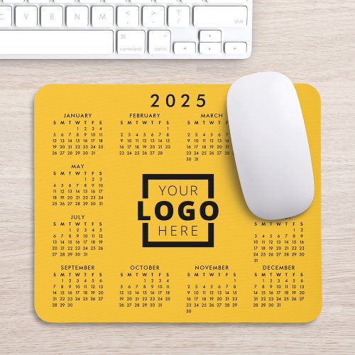 Custom Business Logo Corporate 2025 Calendar Mouse Pad