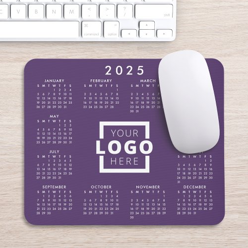 Custom Business Logo Corporate 2025 Calendar Mouse Pad
