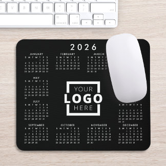 Custom Business Logo Corporate 2026 Calendar Mouse Pad