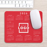 Custom Business Logo Corporate 2026 Calendar Mouse Pad<br><div class="desc">Create your own personalized 2026 calendar mouse pad with your custom company logo. Makes a great promotional giveaway or corporate gift for customers,  vendors,  employees or other special people. No minimum quantity,  no setup fees.</div>