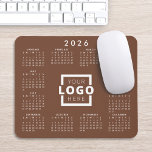Custom Business Logo Corporate 2026 Calendar Mouse Pad<br><div class="desc">Create your own personalized 2026 calendar mouse pad with your custom company logo. Makes a great promotional giveaway or corporate gift for customers,  vendors,  employees or other special people. No minimum quantity,  no setup fees.</div>