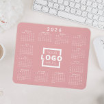 Custom Business Logo Corporate 2026 Calendar Mouse Pad<br><div class="desc">Create your own personalized 2026 calendar mouse pad with your custom company logo. Makes a great promotional giveaway or corporate gift for customers,  vendors,  employees or other special people. No minimum quantity,  no setup fees.</div>