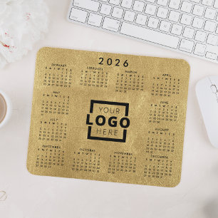 Custom Business Logo Corporate 2026 Calendar Mouse Pad
