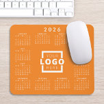 Custom Business Logo Corporate 2026 Calendar Mouse Pad<br><div class="desc">Create your own personalized 2026 calendar mouse pad with your custom company logo. Makes a great promotional giveaway or corporate gift for customers,  vendors,  employees or other special people. No minimum quantity,  no setup fees.</div>