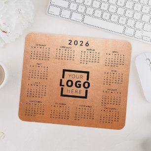 Custom Business Logo Corporate 2026 Calendar Mouse Pad