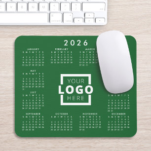 Custom Business Logo Corporate 2026 Calendar Mouse Pad