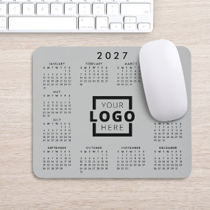 Custom Business Logo Corporate 2027 Calendar Mouse Pad