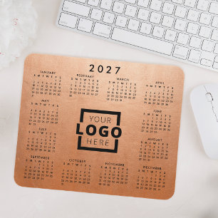 Custom Business Logo Corporate 2027 Calendar Mouse Pad