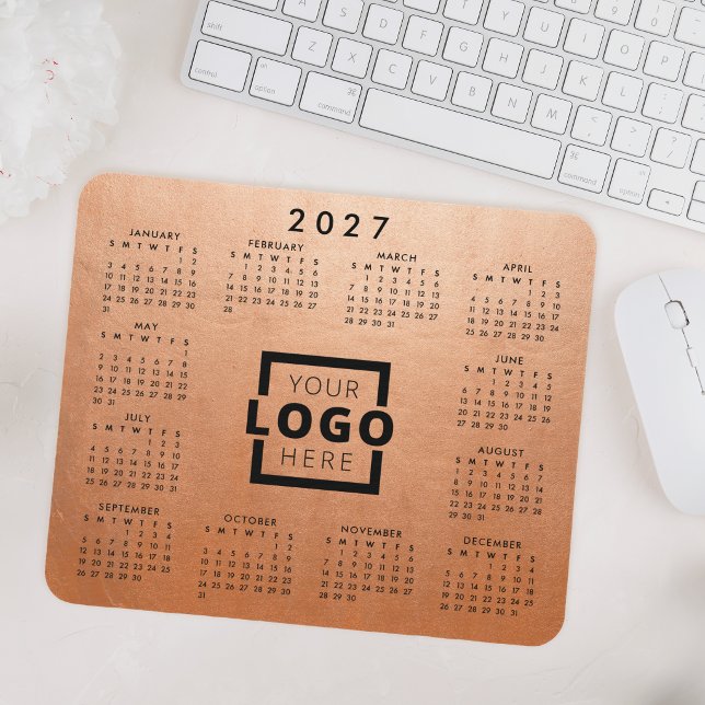 Custom Business Logo Corporate 2027 Calendar Mouse Pad (Creator Uploaded)