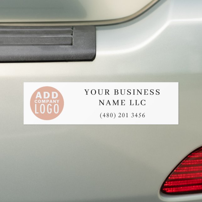Custom Business Logo Corporate Car Fleet Bumper Sticker (On Car)