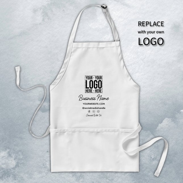 Custom Business Logo Corporate Company Modern Cool Adult Apron (Creator Uploaded)