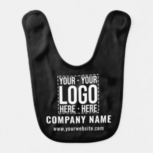 Custom Business Logo Corporate Company Modern Cool Baby Bib