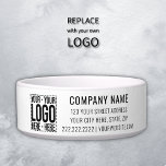 Custom Business Logo Corporate Company Modern Cool Bowl<br><div class="desc">A simple custom black business template in a modern minimalist style which can be easily updated with your company logo, company name and your website. Makes a great promotional giveaway or corporate gift for customers, vendors, employees or other special people. A simple and professional design will impress your guests! If...</div>
