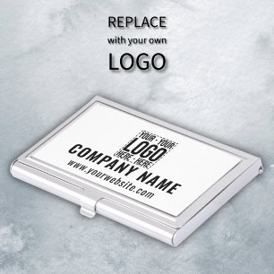 Custom Business Logo Corporate Company Modern Cool Business Card Case