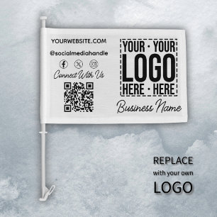 Custom Business Logo Corporate Company Modern Cool Car Flag