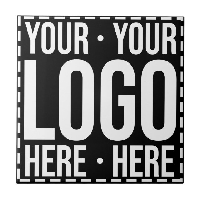 Custom Business Logo Corporate Company Modern Cool Ceramic Tile (Front)