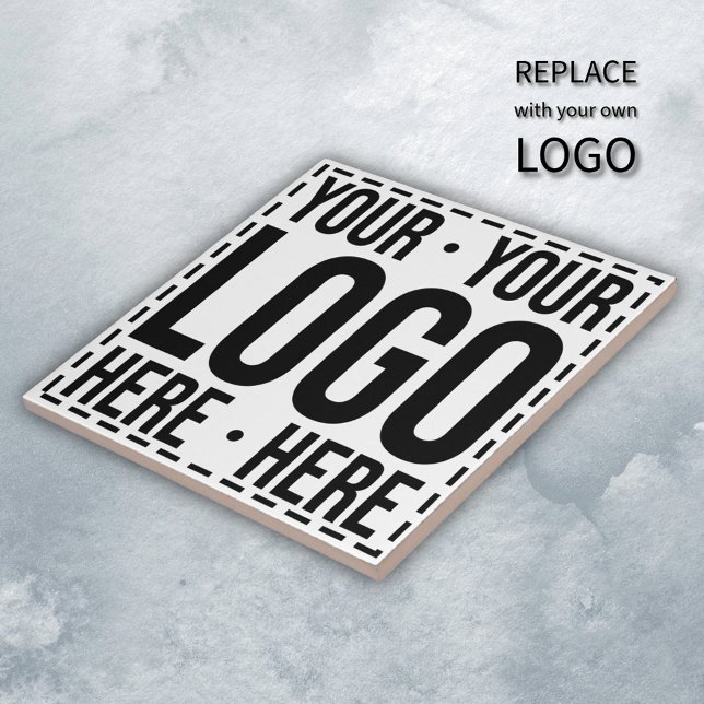 Custom Business Logo Corporate Company Modern Cool Ceramic Tile (Creator Uploaded)