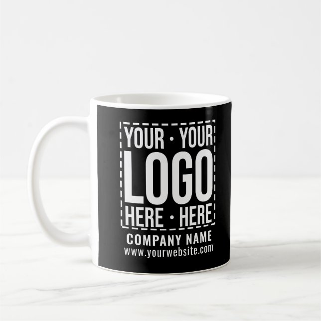 Custom Business Logo Corporate Company Modern Cool Coffee Mug (Left)