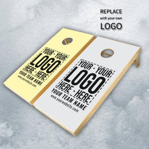 Custom Business Logo Corporate Company Modern Cool Cornhole Set
