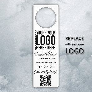 Custom Business Logo Corporate Company Modern Cool Door Hanger