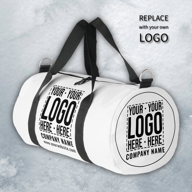 Custom Business Logo Corporate Company Modern Cool Duffle Bag (Creator Uploaded)