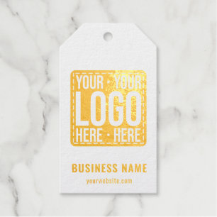 Custom Business Logo Corporate Company Modern Cool Foil Gift Tags