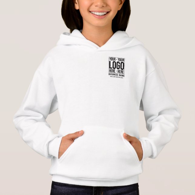 Custom Business Logo Corporate Company Modern Cool Hoodie (Front)