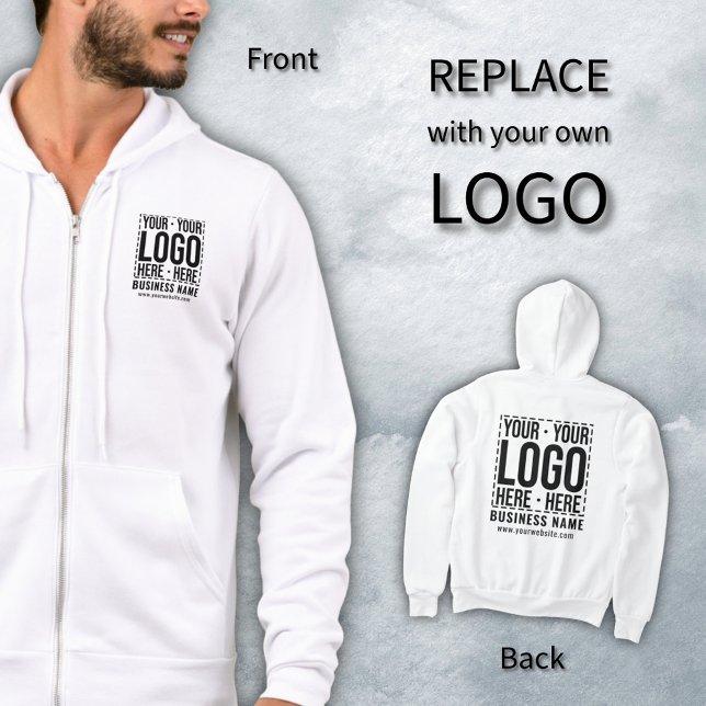 Custom Business Logo Corporate Company Modern Cool Hoodie (Creator Uploaded)