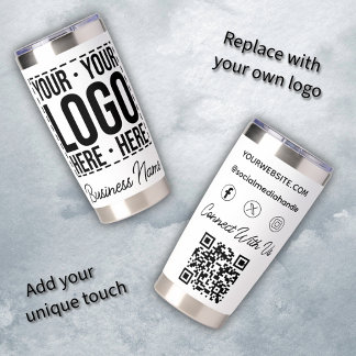 Custom Business Logo Corporate Company Modern Cool Insulated Tumbler