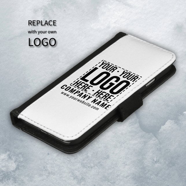 Custom Business Logo Corporate Company Modern Cool iPhone Wallet Case (Creator Uploaded)