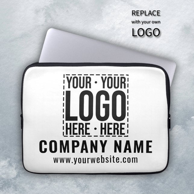 Custom Business Logo Corporate Company Modern Cool Laptop Sleeve (Creator Uploaded)