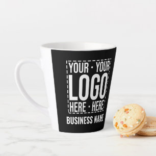 Custom Business Logo Corporate Company Modern Cool Latte Mug