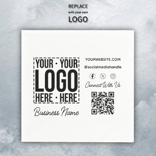 Custom Business Logo Corporate Company Modern Cool Napkins