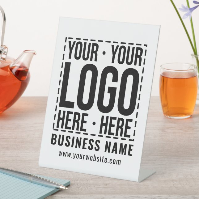 Custom Business Logo Corporate Company Modern Cool Pedestal Sign (In SItu)