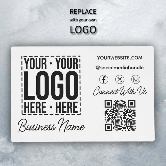 Custom Business Logo Corporate Company Modern Cool Placemat (Creator Uploaded)