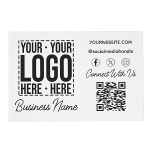 Custom Business Logo Corporate Company Modern Cool Placemat