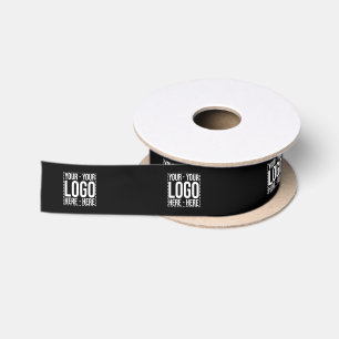 Custom Business Logo Corporate Company Modern Cool Satin Ribbon