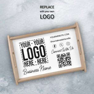 Custom Business Logo Corporate Company Modern Cool Serving Tray