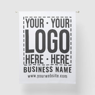 Custom Business Logo Corporate Company Modern Cool Sheer Curtains