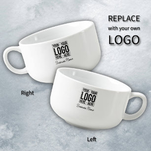 Custom Business Logo Corporate Company Modern Cool Soup Mug