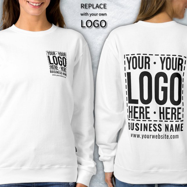 Custom Business Logo Corporate Company Modern Cool Sweatshirt (Creator Uploaded)