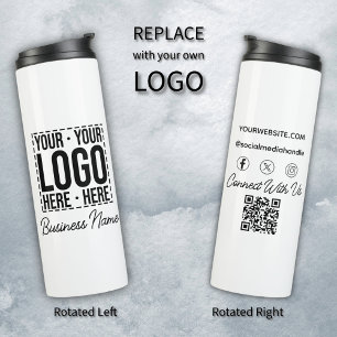 Custom Business Logo Corporate Company Modern Cool Thermal Tumbler