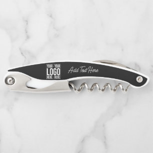 Custom Business Logo Corporate Company Modern Cool Waiter's Corkscrew