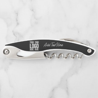 Custom Business Logo Corporate Company Modern Cool Waiter's Corkscrew