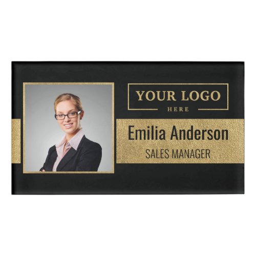 Custom Business Logo Corporate Employee Photo Name Tag